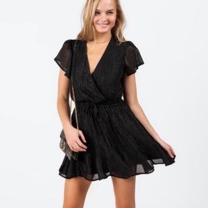 Francesca’s Collections Black Shimmery Dress